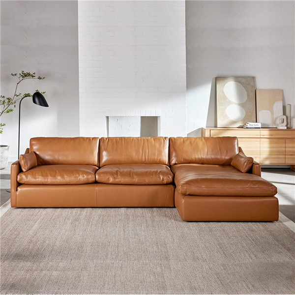 Modern Simple laziness Comfortable Casual Dream Modular Leather Sofa—3seater+chaise 1.1